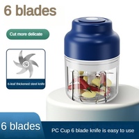 Blender portable électrique alimenté par USB, mini presse-ail, mélangeur automatique, éplucheur d'ail, broyeur, hachoir, robot culinaire