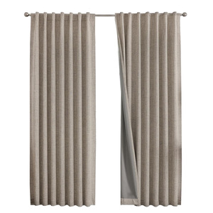 DaiRui, aspecto de lino natural, 100% poliéster, aislamiento térmico, cortinas opacas para dormitorio - Product Image 6