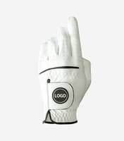 Fabricant de gants de golf Gant de golf en cuir Cabretta de couleur Gants de golf avec logo personnalisé