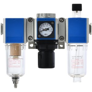 Filtre à air double unité GFC300 15, filtre cylindrique en aluminium avec manomètre pour usage industriel - Product Image 2