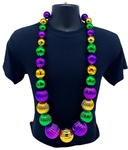 Bán buôn Jumbo Mardi Gras hạt màu tím màu xanh lá cây vàng bí ngô Disco hạt cho lễ hội trang trí - Product Image 1