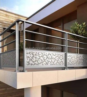 Reilbu – Balustrades et mains courantes modernes en acier inoxydable et aluminium découpées au laser, haut de gamme, pour escaliers et écrans d'intimité, à monter soi-même