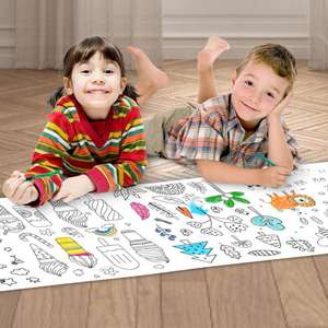 Rollo de Papel para Pintar para Niños, 300 cm, Versión en Inglés, Paquete de Caja de Regalo, Rollo Gigante para Colorear, Papel para Dibujar, Bloc de Dibujo, Rollo de Papel para Marcadores - Product Image 6