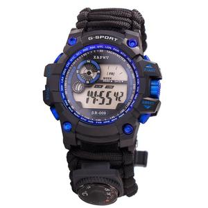 7 in 1 Multifunction Luminous Adjustable <strong>Survival</strong> <strong>Watch</strong> Waterproof Bracelet <strong>Watch</strong> with Compass Whistle Thermometer - Product Image 1