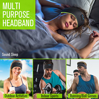 Diadema Inteligente con Bluetooth 5.4, Absorbente de Sudor, para Deportes, 2 en 1 con Antifaz para Dormir, Ideal para Yoga, Correr y Ciclismo, Suministro de Fábrica