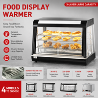 Vitrine chauffante pour aliments, vente directe d'usine, en acier inoxydable, chauffe-aliments électrique commercial, vitrine