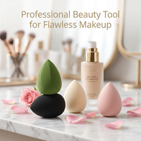 Éponge de Maquillage Personnalisée avec Logo, Lot de Couleurs, en Gros, Sans Latex, Douce, en Forme d'Œuf, pour Fond de Teint Liquide, Utilisation Humide et Sèche, OEM