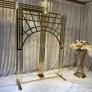 อุปกรณ์จัดงานแต่งงานโลหะทองดอกไม้โค้งกรอบจัดงานแต่งงานโค้ง<span class=keywords><strong>ราคา</strong></span><span class=keywords><strong>ถูก</strong></span>สแตนเลสยืนกลับหยด - Product Image 4