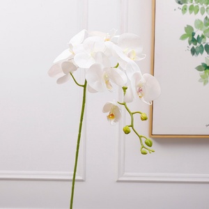 QIHAO - Orquídea Artificial de Látex con 9 Cabezas para Decoración del Hogar, en Venta - Product Image 3