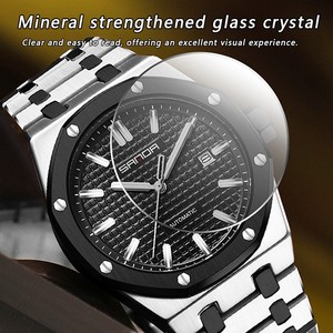 Montre mécanique pour homme SANDA 5603, boîtier octogonal, fond squelette, montre-bracelet lumineuse, étanche, calendrier, montre classique tendance - Product Image 5