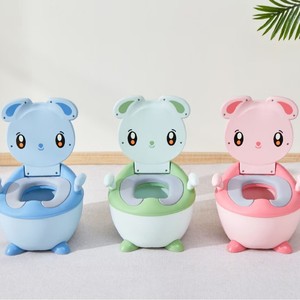 Siège de toilette pliable et lavable en plastique pour bébé, motif animal de dessin animé mignon, pratique et élégant, pour l'apprentissage de la propreté - Product Image 1