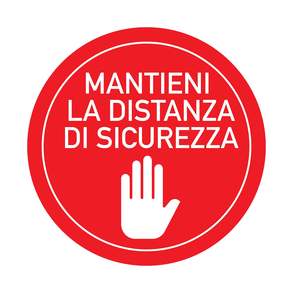 Adesivo rotondo a distanza di sicurezza, diametro 30 cm - Product Image 1