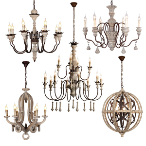 <span class=keywords><strong>Neoclasicismo</strong></span> francés estilo rural sala de estar talla contratada tipo Europa sala de estar doble escalera araña de madera - Product Image 3