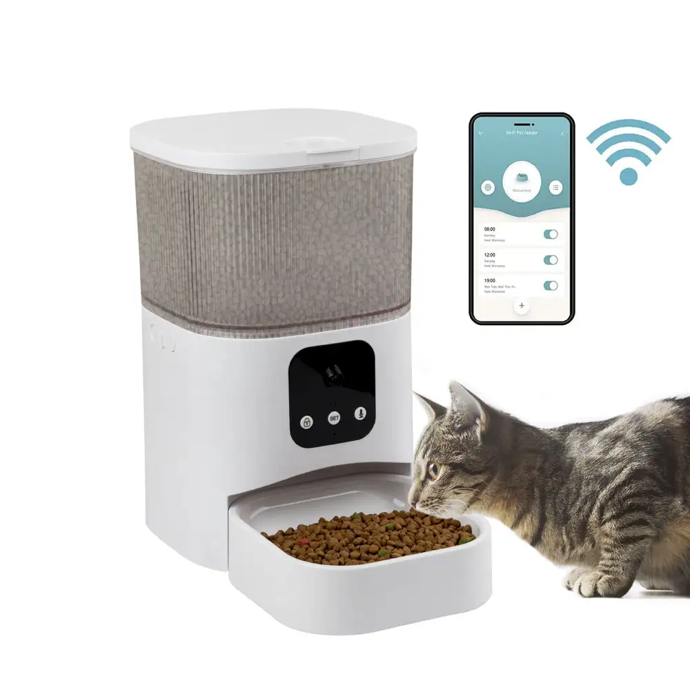 Amaz Top Seller 2022 Tuya wifi Voice Record Distributeur automatique de nourriture pour chien et chat pour petit animal de taille moyenne