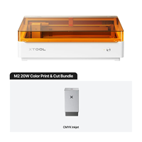 Mesin Pengukir dan Pemotong Laser Desktop XTool M2 20W, Mesin Pengukir dan Pemotong Laser Dioda Portabel untuk Kayu, Logam, Akrilik, DIY CNC Router