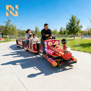 Tren Turístico Eléctrico <span class=keywords><strong>de</strong></span> 17 Plazas del Mejor Fabricante, Tren sin Rieles con Batería Potente para Parques y Centros Comerciales, Certificado CE - Product Image 5