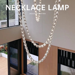 Lámpara de araña de lujo de personalización grande al por mayor para vestíbulo de Hotel escalera larga Villa diseñador nórdico lámpara de araña creativa - Product Image 3