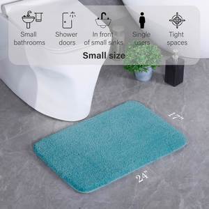 Nouveau tapis de salle de bain personnalisé de couleur unie, tapis de bain absorbant l'eau, tapis de bain en microfibre avec support antidérapant en TPR - Product Image 2