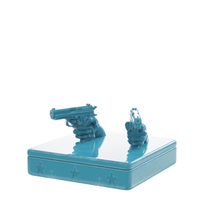 Bán Buôn Sáng Tạo Twin Pistol Thiết Kế Với Tùy Chỉnh Xây Dựng Thương Hiệu Cho Nhà Hand Painted Màu Xanh Lá Cây Kép Handgun Gốm Hương Burner - Product Image 3