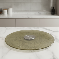 6 mm Glas-Bankett-Tischplatte Gehärtetes Glas Drehbare Lazy Susan Drehplatte