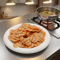 Granulés de crevettes semi-finis pour snacks, matière première pour friture et cuisson, carton de 10 kg
