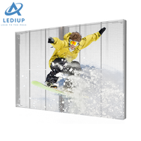LEDIUP film transparent 3D transparent Wall LED Screen Outdoor Advertising Transparent Led Screen For Retail Stores