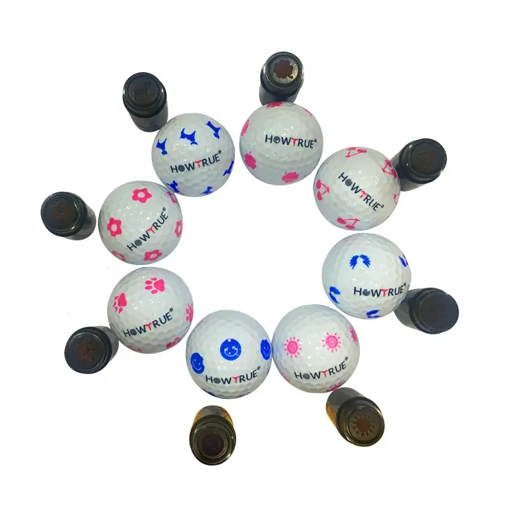 High Quality Logo Maker Cute Designs Identified Golf Ball Golf Accessories 55mm Mini Self-inking Stamp