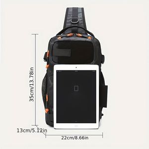Mochila de Pesca Resistente al Agua de Alta Calidad, 900D Oxford, con Portacañas, Gran Capacidad de Almacenamiento, para Hombre - Product Image 3