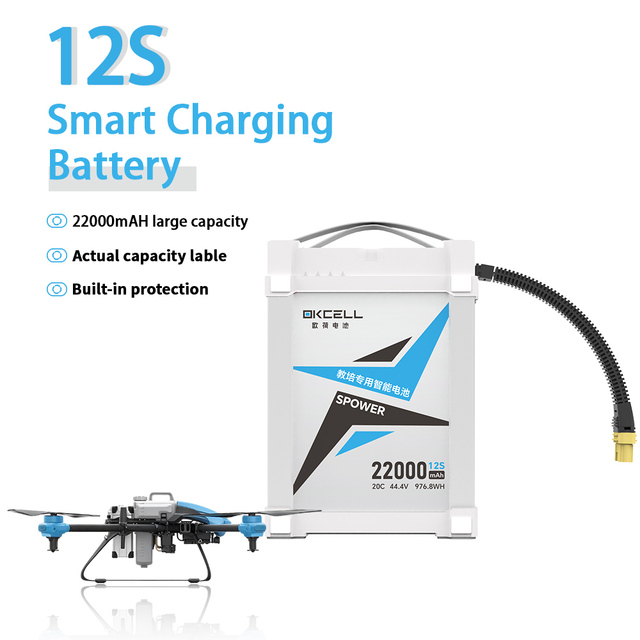 Factory Direct Smart Drone Battery 12S 22000mah 44.4V 600-CYCLES BMS UAVs Battery for Education and Training Drone