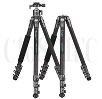 Trépied professionnel en fibre de carbone pour appareil photo reflex numérique/SLR, kit de support léger, fixation rapide, trépied portable pour caméra vidéo numérique, rotule CNC