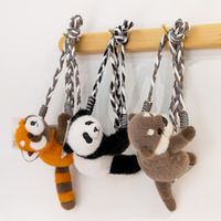 Vente en gros et au détail d'étuis de téléphone en peluche pour animaux, sac bandoulière, raton laveur, panda, loutre, support de téléphone en peluche, cadeau d'anniversaire pratique pour enfants