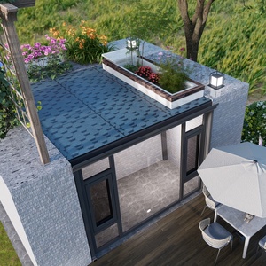 Orangeries triangulaires de style victorien avec double vitrage trempé et cadre en aluminium pour vitrine de magasin de luxe ou jardin - Product Image 1