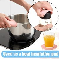 Ensemble de sous-verres ronds en silicone colorés personnalisés avec support, résistants à la chaleur, antidérapants, pour la maison, la cuisine, le bar