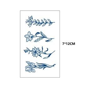 Jugo semipermanente Flores de tamaño pequeño Tatuajes temporales que duran 7-14 días Pegatinas de tatuaje de transferencia a prueba de agua - Product Image 2