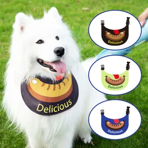 GeerDuo Hot Selling Machine Washable Waterproof Adjustable Thickening Bandanas Scarf for Dogs Cats Pet