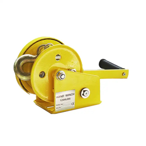 Heavy Duty 1200lbs Lifting Winch Portable Manual Winch with Steel Construction Polyester Strap Wire Rope for Cranes Application - Product Image 1