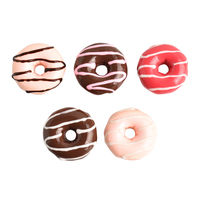 Breloque en résine simulée en forme de donut pour accessoires de colle crème faits main DIY, figurine miniature en résine