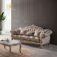 Fauteuil simple en tissu de style classique, design classique français, bois massif, chaise de salon de luxe