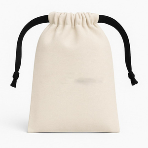Recycle Organic Muslin Cotton Canvas Fabric <b>Drawstring</b> Dust Bag With Logo - Product Image 1