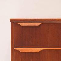 Commode haute et étroite en teck, style rétro, à 3 tiroirs, de luxe, pour chambre et salle à manger, meuble de rangement et d'appoint de chevet