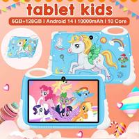 Alta calidad lindo unicornio niños Tablet Pc 7 pulgadas 6 + 128GB Android aprendizaje educativo Wifi tableta para niños