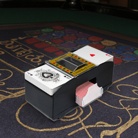 QINLONG Mélangeur de Cartes Automatique Électronique Personnalisable pour 2 Jeux, Idéal pour Baccarat Casino Texas Hold'em et Jeux d'Intérieur