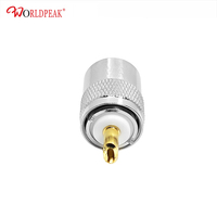Cable coaxial de 50ohm, adaptador Rf, conector UHF/PL259, conector macho, crimpado para Cable RG58/R195/R200/WDFR300/WDFR400/R600