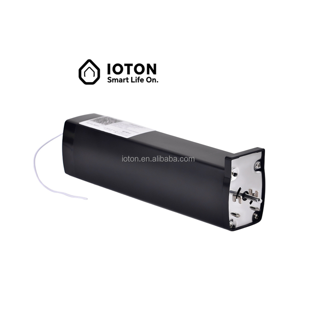 IOTON Customizable Black Tuya Smart Home Modern Electric Rail Tracks App Alexa Controlled Automatic Curtain Motor Office