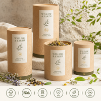 Tube en papier kraft certifié sur mesure avec option de doublure de qualité alimentaire OEM pour thé, snacks, bonbons – Certifié BRC