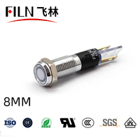 Clignotants LED métalliques pour moto FILN 8mm, 4 pièces, 12V 24V, IP67, durables, CE TUV