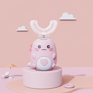 <span class=keywords><strong>Cepillo</strong></span> de Dientes Eléctrico Sónico en Forma de U para Niños, Recargable con Pantalla LED y Cerdas Suaves, Alimentado por USB para Uso Doméstico - Product Image 3