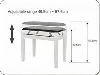 CE Certified Birch Adjustable Height Church Piano Bench 66.5x32.5x57.5cm Musical Instrument Accessory FENG SHANG HONG RU
