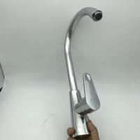 Robinet de cuisine moderne et simple à tête rotative, eau chaude/froide, avec cartouche céramique électroplaquée – Vente directe usine