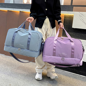 Du lịch lớn vải thô Weekender túi với ngăn giày không thấm nước mang theo trên phòng tập thể dục Vali tổ chức Túi du lịch cho phụ nữ - Product Image 6
